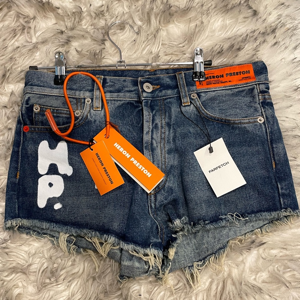Heron Preston Denim Shorts